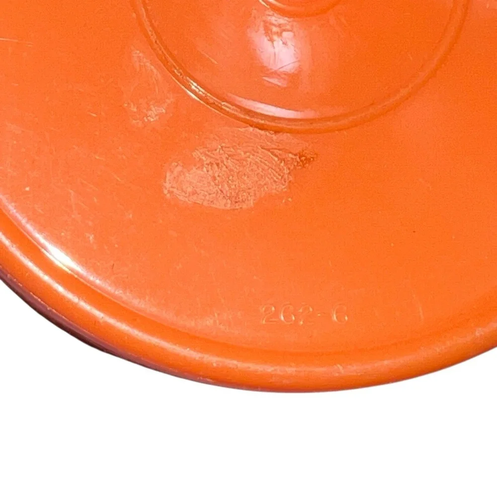 Vintage Tupperware Pitcher Orange Drink Container 262-6 Lid 603-1 USA Quart Flip